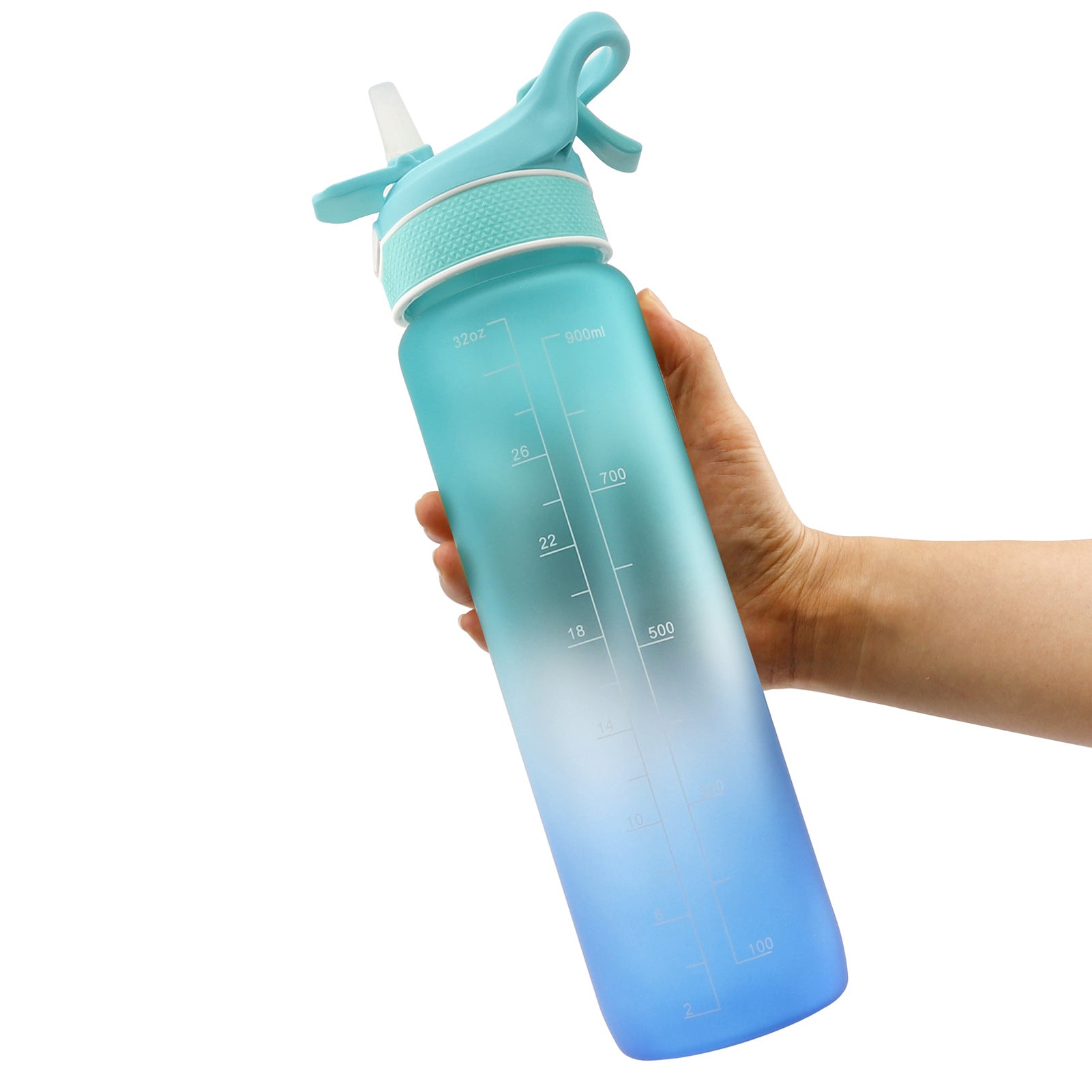 WASSERFLASCHE MIT SPRAY UND TRINK-REMINDER