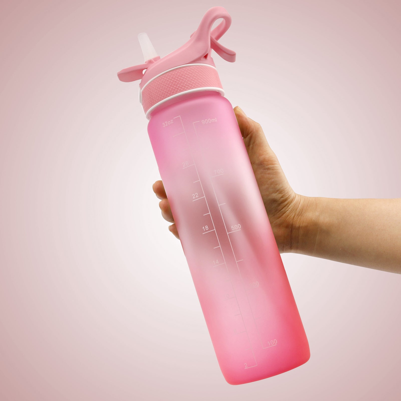 WASSERFLASCHE MIT SPRAY UND TRINK-REMINDER