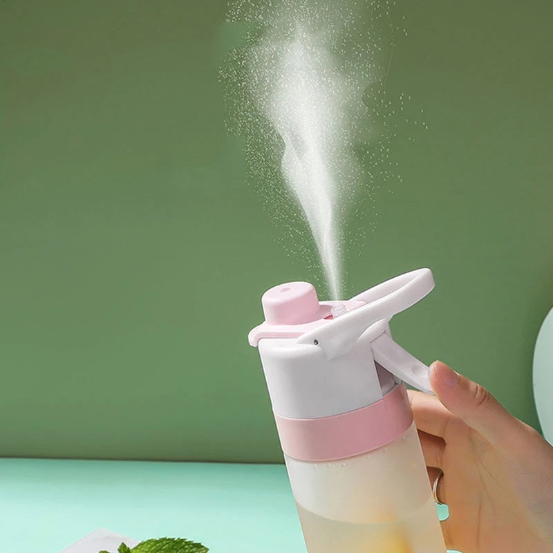 ABKÜHLENDE TRINKFLASCHE MIT SPRAY 2-IN 1